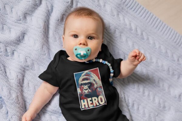 Pop Threads Harambe Pop Art Hero Meme Quote Political Clothing Infant Baby Boy Girl Bodysuit - Image 2