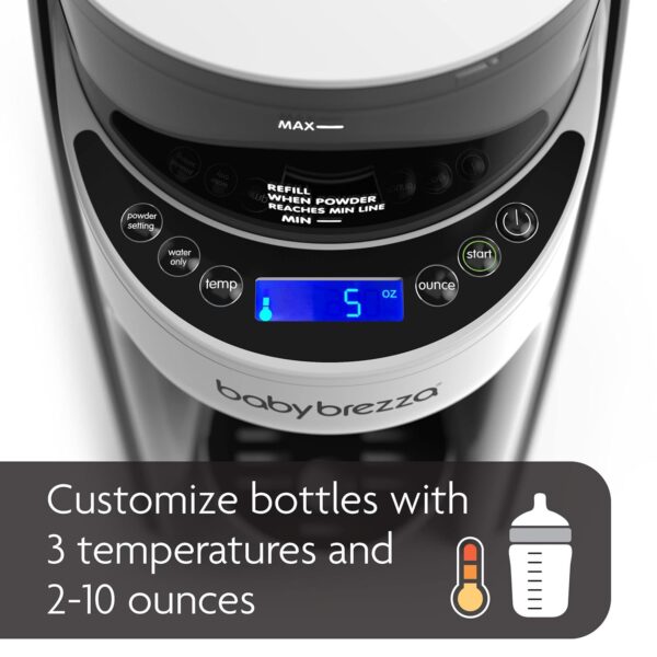 Baby Brezza New and Improved Formula Pro Advanced Formula Dispenser Machine - Automatically Mix a Warm Formula Bottle Instantly - Easily Make Bottle with Automatic Powder Blending, White - Image 3
