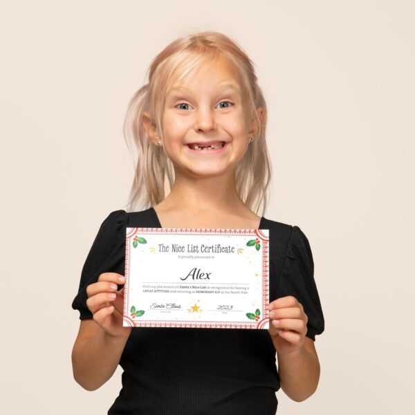 I See Me! Personalized Letter from Santa and Nice List Certificate - Image 2