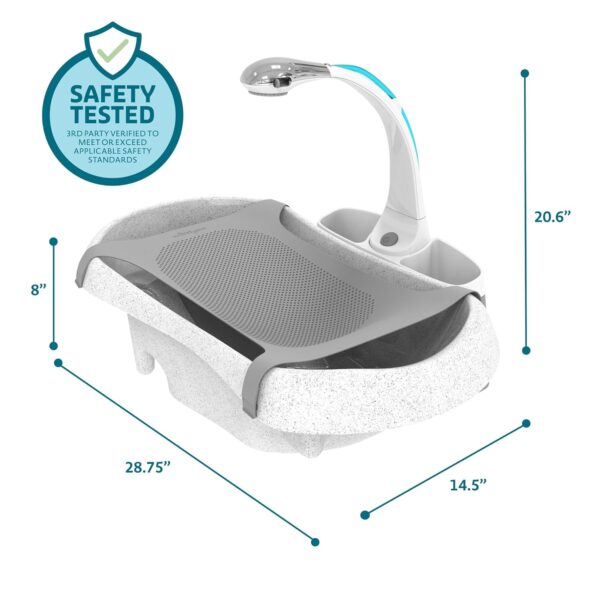 The First Years Rain Shower Baby Bath Tub Set - Includes Convertible Bath Tub and Sling with Soothing Spray - Baby Bath Seat and Spa for Newborn to Toddler - Baby Bath Essentials - Image 6