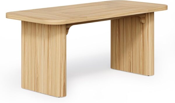 LITTLE TREE 62-Inch Home Office Computer Desk, Large Writing Desk with Textured Double Base, 5 ft Conference Meeting Seminar Table for Office - Image 10