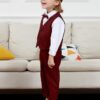 A&J DESIGN 4pcs Baby Boys Suit, 3 Months - 18 Months, Gentleman Romper & Vest & Berets Hat & Bow Tie - Image 3