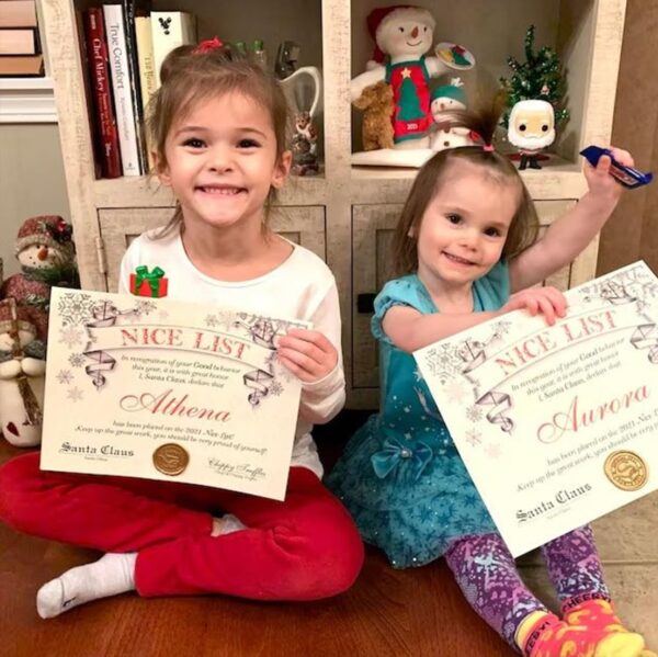 Personalized Vintage Baby's First Christmas Letter & Nice List Certificate from Santa Father Christmas - Ivory Card & Kraft Envelope - Unique Baby Christmas Gift Idea - Image 8
