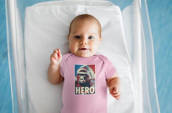 Pop Threads Harambe Pop Art Hero Meme Quote Political Clothing Infant Baby Boy Girl Bodysuit - Image 7
