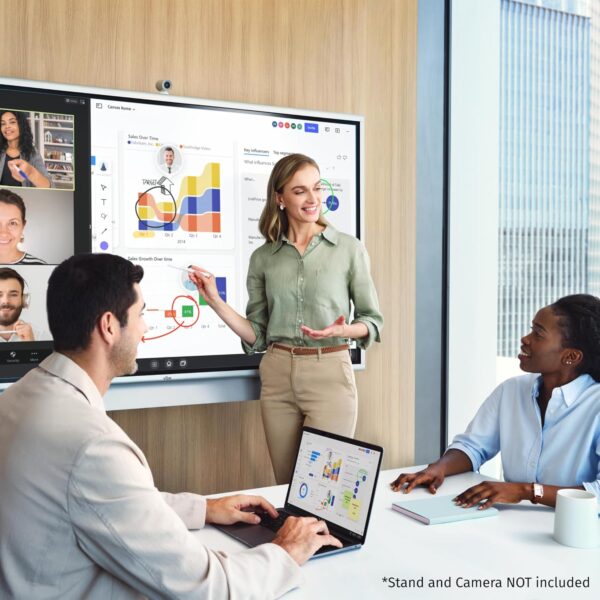 Vibe S1 4K UHD Smart Board, 75 Inch Digital Whiteboard for Office and Classroom, Electronic Presentation Meeting Device for Hybrid Work, Interative Touchscreen Display, Chrome OS and 250+ Free Apps - Image 4