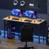 Need Home Office Desk - Large Computer Desk Sturdy Table Foldable Desk Gaming Computer Table No Assembly Required AC5BB 60 inch - Image 5