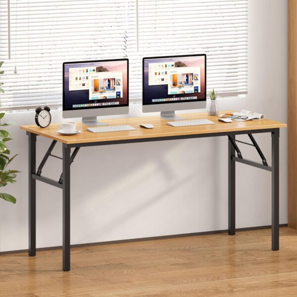 Need Home Office Desk - Large Computer Desk Sturdy Table Foldable Desk Gaming Computer Table No Assembly Required AC5BB 60 inch - Image 2