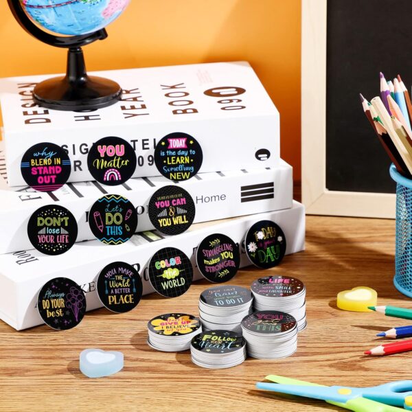 150 Pack Plastic Positive Affirmation Chips Cards with 50 Different Motivational Encouragement Inspirational Kindness Sayings for Kids Classroom Encourage Gifts Prizes, 1.57 Inch(Classic Style) - Image 6