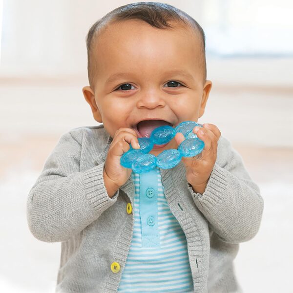 Infantino Water Teethers – Sensory Exploration and Teething Relief, Cooling Relief for Teething Babies, Lime & Blue, 3-Pack - Image 2