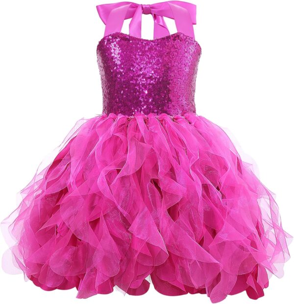 Suppromo Tutu Dress for Girls Sparkly Sequin Tulle Princess Birthday Party Prom Outfit Toddler Girls Sneaker Ball Gown Dress