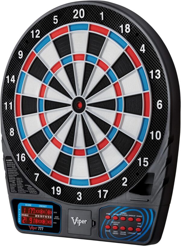 Viper by GLD Products 777 Electronic Dartboard Sport Size Over 40 Games Auto-Scoring LCD Cricket Display Impact-Tough Target for Lasting Durability and Ultra-Thin Spider for Fewer Bounce Outs with Soft Tip Darts, black, one size - Image 13