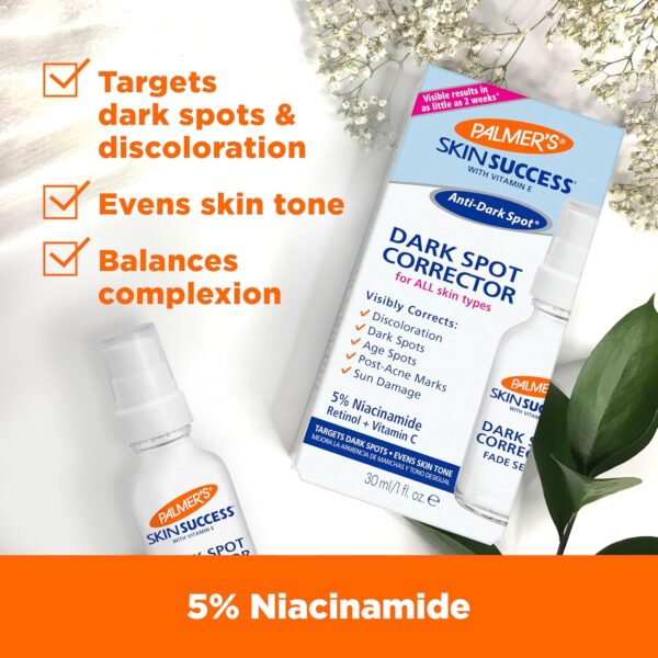 Palmer's Skin Success Dark Spot Corrector Fade Serum with Vitamin E and Niacinamide, Helps Reduce Dark Spots and Discoloration, Facial Serum for Uneven Skintone, 1 Ounce - Image 3
