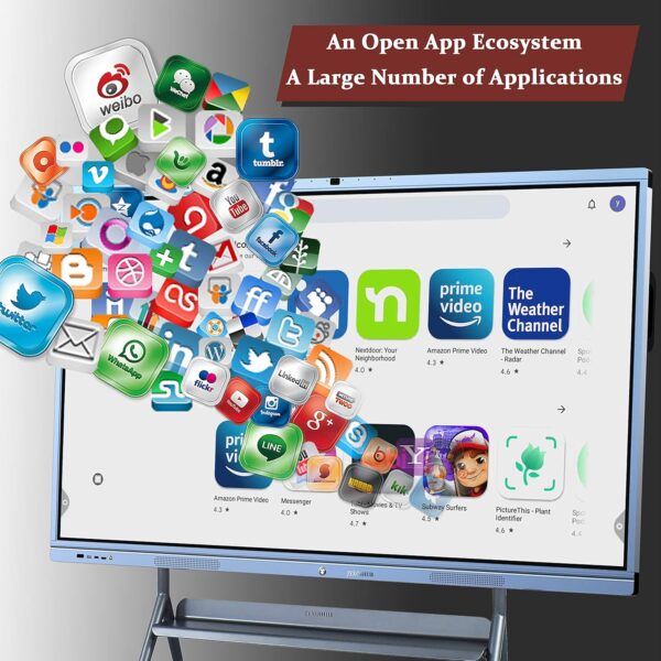 Smart Board Collaboration Hub, JYXOIHUB 65 Inch 4K Digital Electronic Whiteboard Built in Dual System and 20MP Camera for Classroom and Business, Interactive Whiteboard with Video Conference System - Image 6
