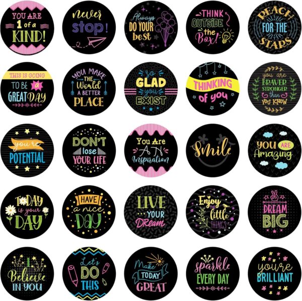 150 Pack Plastic Positive Affirmation Chips Cards with 50 Different Motivational Encouragement Inspirational Kindness Sayings for Kids Classroom Encourage Gifts Prizes, 1.57 Inch(Classic Style) - Image 3