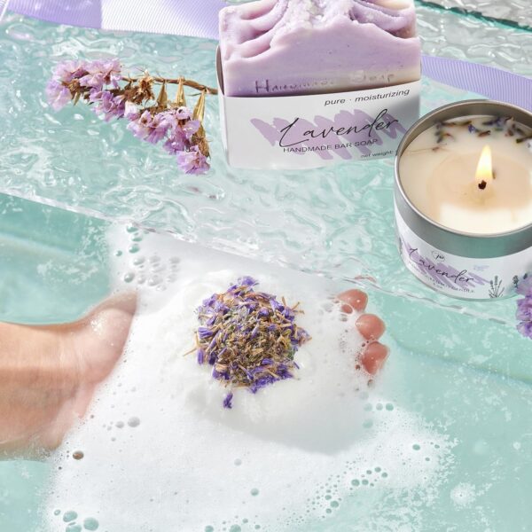 Gifts for Women Spa Gifts Lavender Bath Gift Baskets Relaxing Self Care Gift for Mom Her Sister Wife Auntie Home Bath Kit Care Package Birthday Friendship Gift Ideas - Image 6