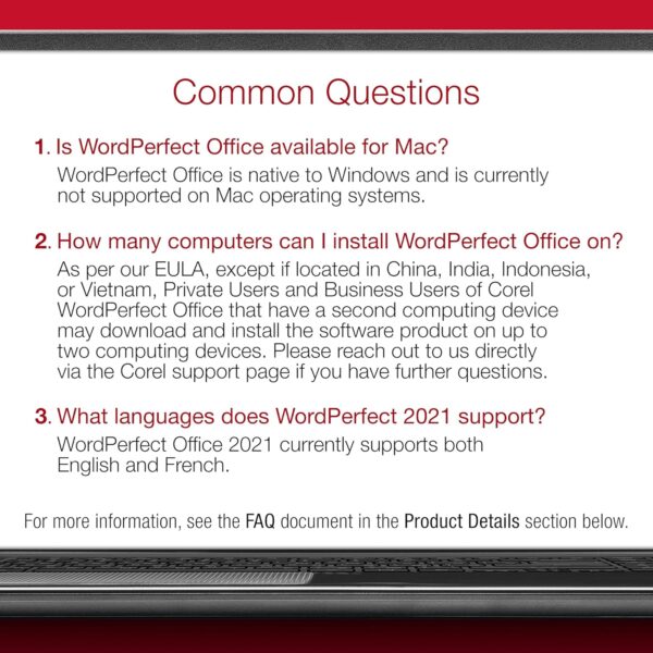Corel WordPerfect Office Professional Upgrade 2021 | Office Suite of Word Processor, Spreadsheets, Presentation & Database Management Software [PC Download] - Image 10