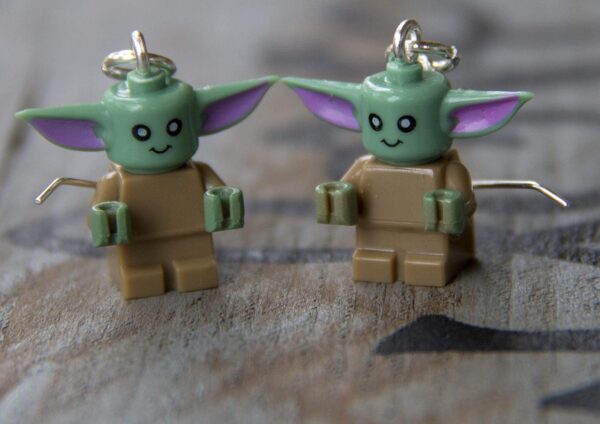 compatible with Star Wars Baby Yoda Mandaloriean Earrings STERLING SILVER Hooks Jewelry the Child Handmade May the Fourth 4th - Image 5