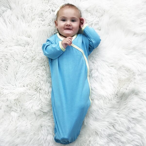 Babysoy Newborn Baby Kimono Wrap Around Snap Sleeper Gown Sack Bundler - Image 8