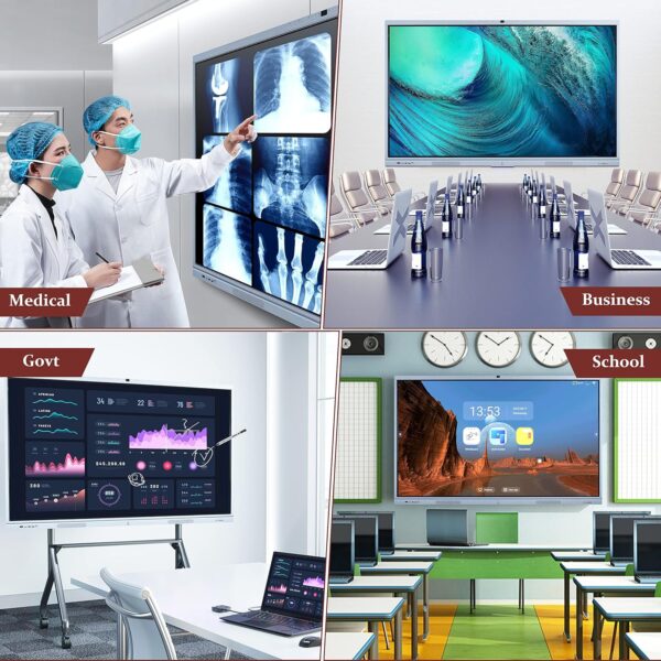 Smart Board Collaboration Hub, JYXOIHUB 65 Inch 4K Digital Electronic Whiteboard Built in Dual System and 20MP Camera for Classroom and Business, Interactive Whiteboard with Video Conference System - Image 7