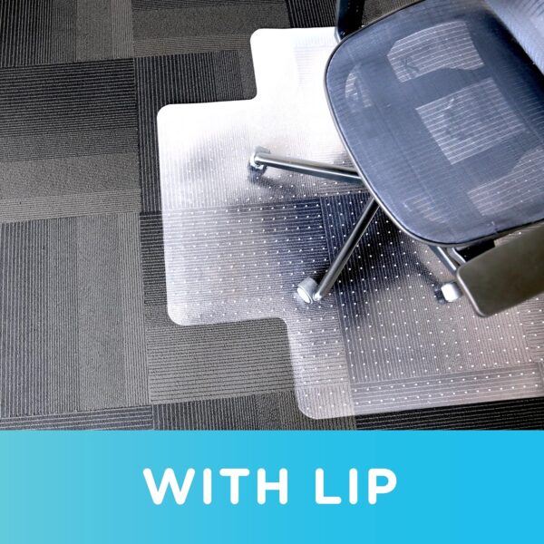 Dimex Office Chair Mat for Low Pile Carpet with Lip, 36" x 48", Clear - Image 5