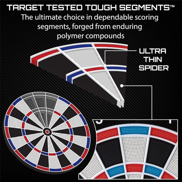 Viper by GLD Products 777 Electronic Dartboard Sport Size Over 40 Games Auto-Scoring LCD Cricket Display Impact-Tough Target for Lasting Durability and Ultra-Thin Spider for Fewer Bounce Outs with Soft Tip Darts, black, one size - Image 2