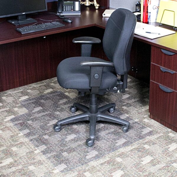 Dimex Office Chair Mat for Low Pile Carpet with Lip, 36" x 48", Clear - Image 2