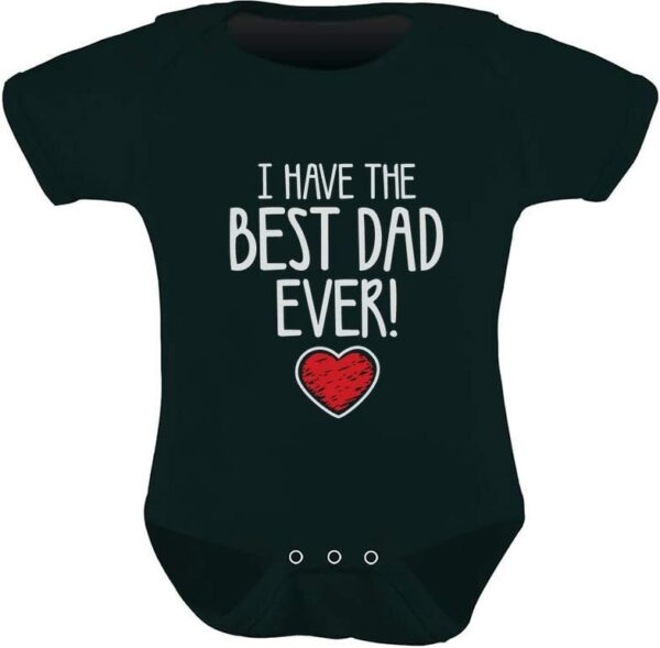 Tstars I Have the Best Dad Ever Father's Day Baby Outfit | Gift for New Dads Infant Boy Girl Bodysuit