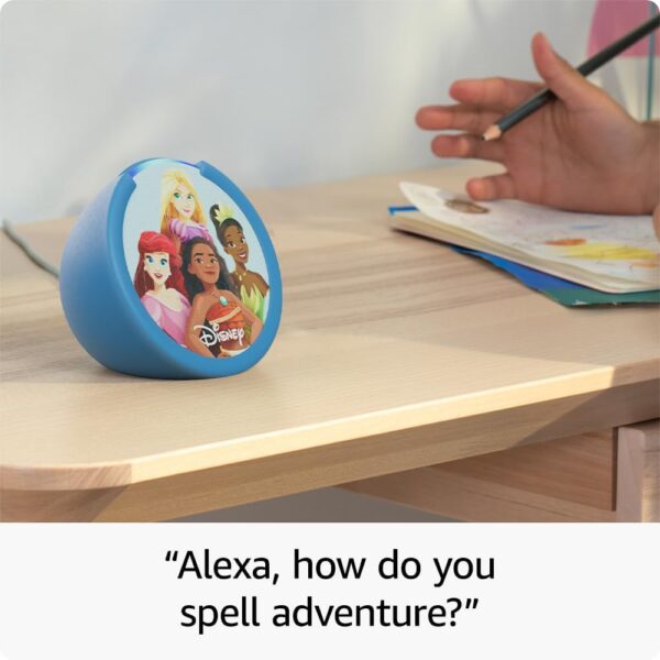 Amazon Echo Pop Kids (newest model), Designed for kids, with parental controls, Includes 6 months of Amazon Kids+, Disney Princess - Image 6
