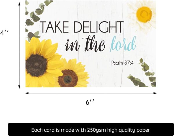 24 Christian Greeting Cards - Inspirational Greeting Cards -Motivational Bible Verse - 24 Scripture Cards with 24 Envelopes, 4 x 6 Inch - Image 3