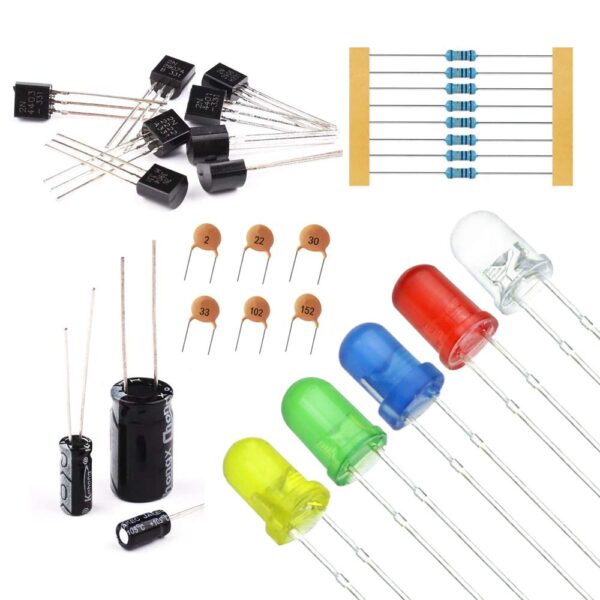 Electronic Component Kit Total 1390 Pcs, LED Diodes, Metal Film Resistors, Electrolytic Capacitor Package, Common Diodes, Ceramic Capacitors, Common Transistor Assortment Box - Image 8