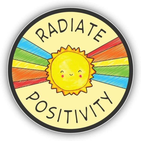 Radiate Positivity Vinyl Sticker Decal