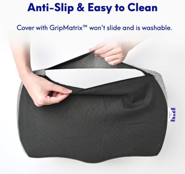 C CUSHION LAB Ergonomic Foot Rest for Under Desk - Patented Massage Ridge Design Memory Foam Foot Stool Pillow for Work, Home, Gaming, Computer, Office Chair - Footrest for Back and Hip Pain Relief - Image 6