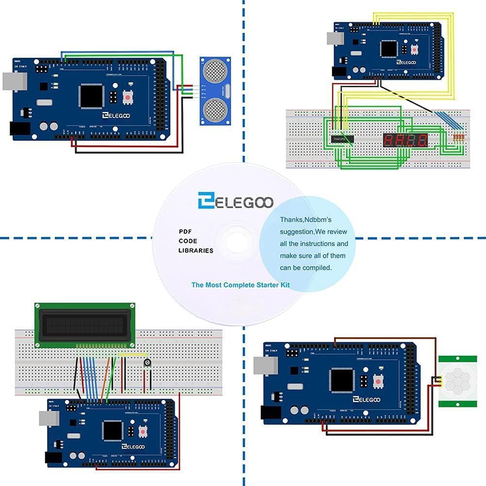 ELEGOO Mega R3 Project The Most Complete Ultimate Starter Kit with Tutorial Compatible with Arduino IDE - Image 7