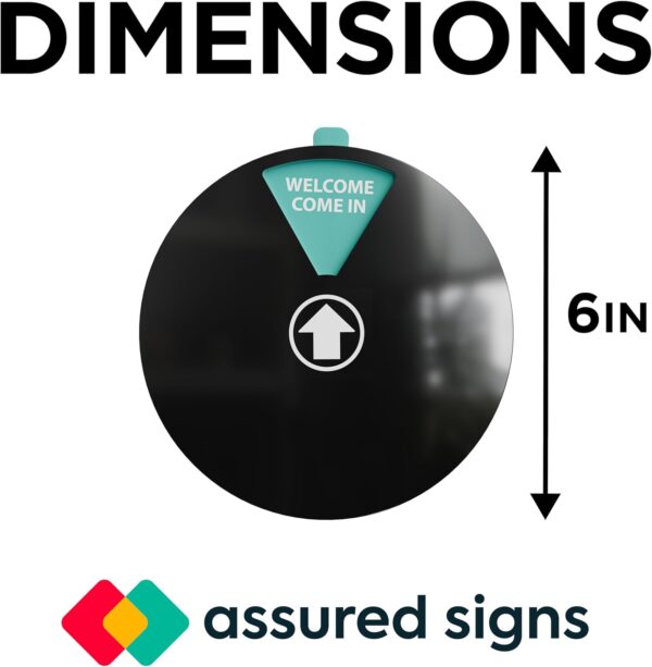 Office Door Signs, Essentials - Rotating Status Door Sign - Do not Disturb, Out of Office, In a Meeting, Back Soon, Working Remotely, Welcome Come In - Dual Mounted Fit For Door, Wall or Window - Image 2