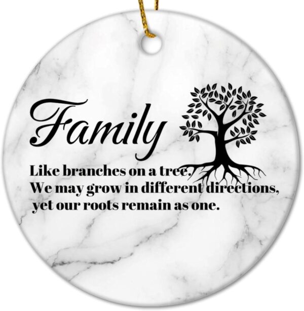 Family Like Branches on A Tree. We May Grow in Different Directions Christmas Ceramic Ornaments Motivational Quote Ceramic Christmas 3 in Christmas Memory Ornament for Christmas