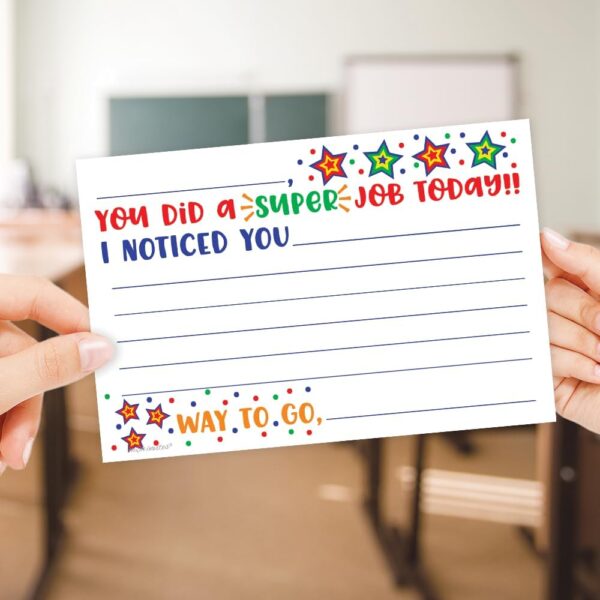 m&h invites Super Job - Teacher Notes to Parents - Classroom Incentive Cards to Send Home - Motivational Good Behavior Cards [Package of 50] - Image 7