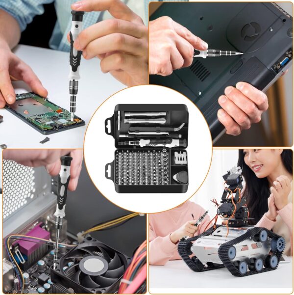 Precision Screwdriver Set, Professional Grade 115 in 1 Magnetic Repair Tool Kit for Electronics, Computer, iPhone, Laptop, Game Console, Watch, Eyeglasses, Modding, and DIY Projects - Image 6