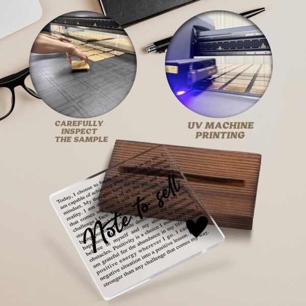 Note To Self Desk Decor, Mental Health, Inspirational, Be Yourself, Motivational, Positivity Quotes Acrylic Decorative Signs Plaques WOW50 - Image 2