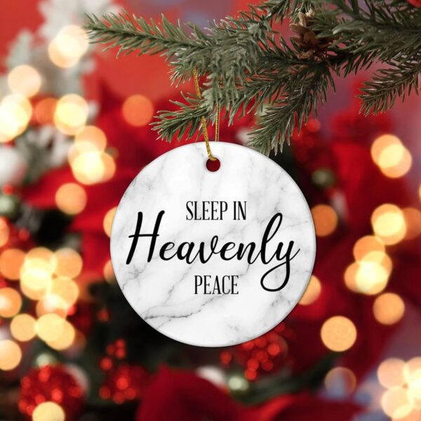Sleep in Heavenly Peace Christmas Ceramic Ornament Motivational Quote Christmas Souvenirs 3 in Funny Car Hanging Ornament for Family Friends Parents - Image 8