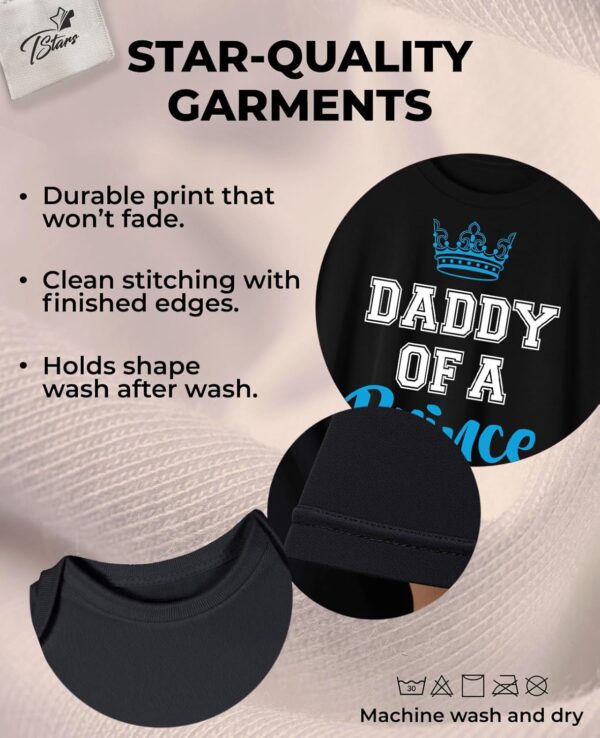 Tstars Daddy of a Prince Son of a King Matching Shirts Gifts for New Dads Fathers Day Dad Shirt and Baby Bodysuit Set - Image 6
