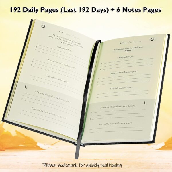 The Gratitude Journal, manifestation journal, Daily Journal with Prompts for Affirmation, Happiness, Mindfulness, Positivity, Wellness, Undated Journal for Women & Men(8.5 * 5.5 inches) - Image 3