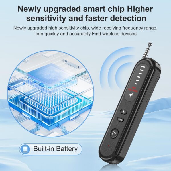 Hidden Camera Detector - 2025 Hidden Bug and Camera Detector GPS Detector, Hidden Device Detector for Travel丨 Hotels丨Home丨Office, 6 Levels Sensitivity - Image 7