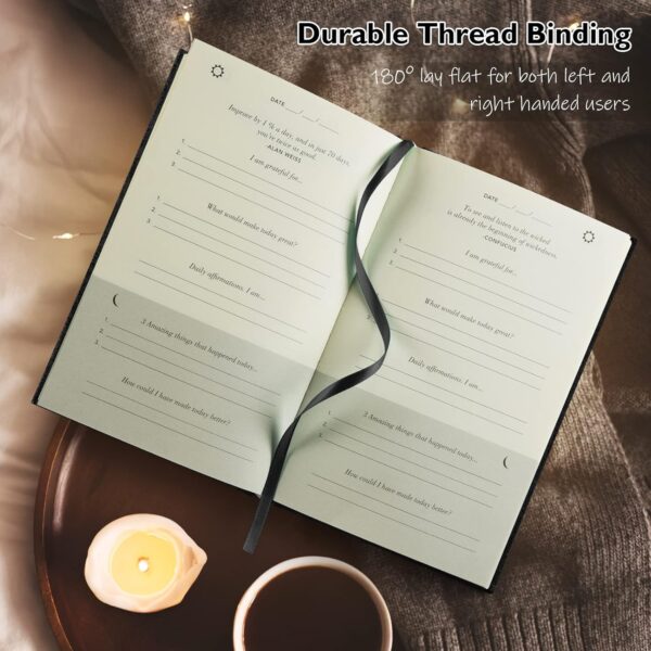 The Gratitude Journal, manifestation journal, Daily Journal with Prompts for Affirmation, Happiness, Mindfulness, Positivity, Wellness, Undated Journal for Women & Men(8.5 * 5.5 inches) - Image 4
