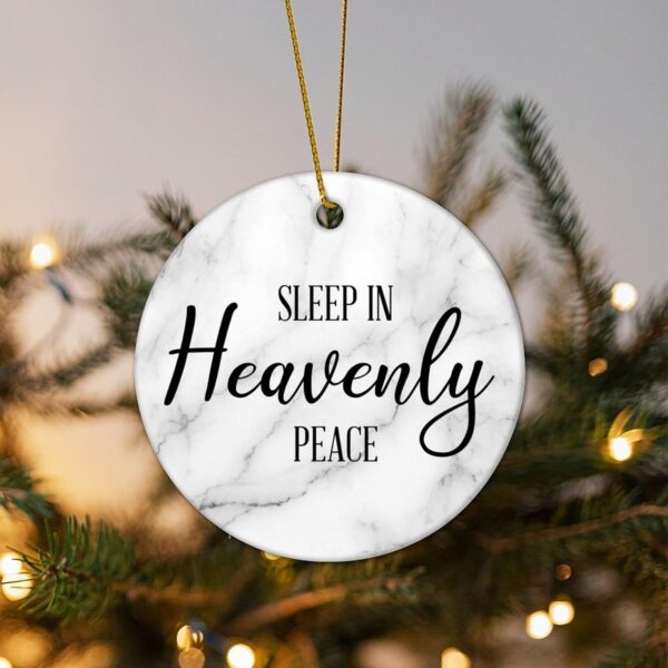 Sleep in Heavenly Peace Christmas Ceramic Ornament Motivational Quote Christmas Souvenirs 3 in Funny Car Hanging Ornament for Family Friends Parents - Image 5