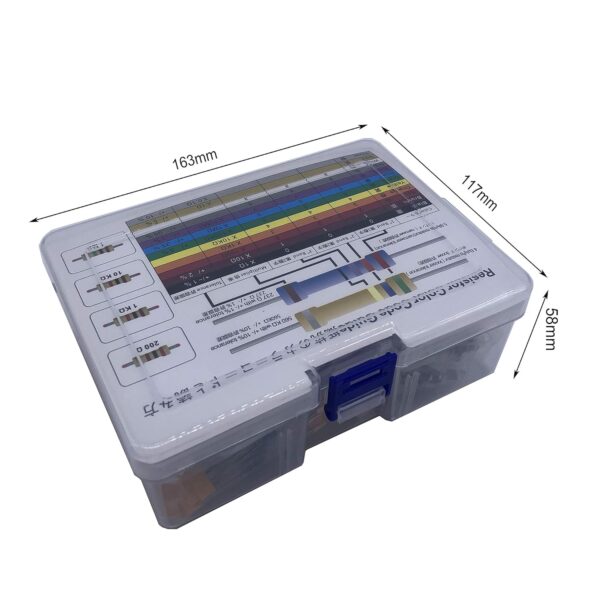 Electronic Component Kit Total 1390 Pcs, LED Diodes, Metal Film Resistors, Electrolytic Capacitor Package, Common Diodes, Ceramic Capacitors, Common Transistor Assortment Box - Image 9