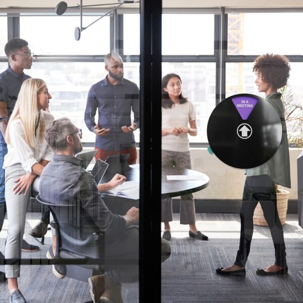 Office Door Signs, Essentials - Rotating Status Door Sign - Do not Disturb, Out of Office, In a Meeting, Back Soon, Working Remotely, Welcome Come In - Dual Mounted Fit For Door, Wall or Window - Image 5