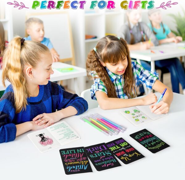 24 Pcs Mini Inspirational Notebooks Bulk with 24 Pcs Colorful Pens, Small Pocket Journal Notepads Set, Motivational Bulk Gifts for Women Men Teacher Student Kids, Fun School Office Supplies,3.5"x5.5" - Image 6