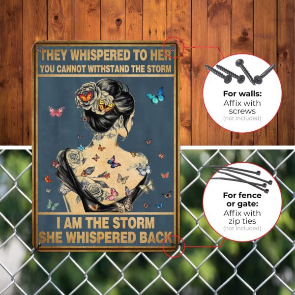 HYBLOM Inspirational Quote Motivational Wall Art - Hippie Boho Home Decor Sign - Positive Encouragement Gifts for Women Girls Office Bedroom Poster Vintage Metal Tin Signs 12x8 Inches - Image 2