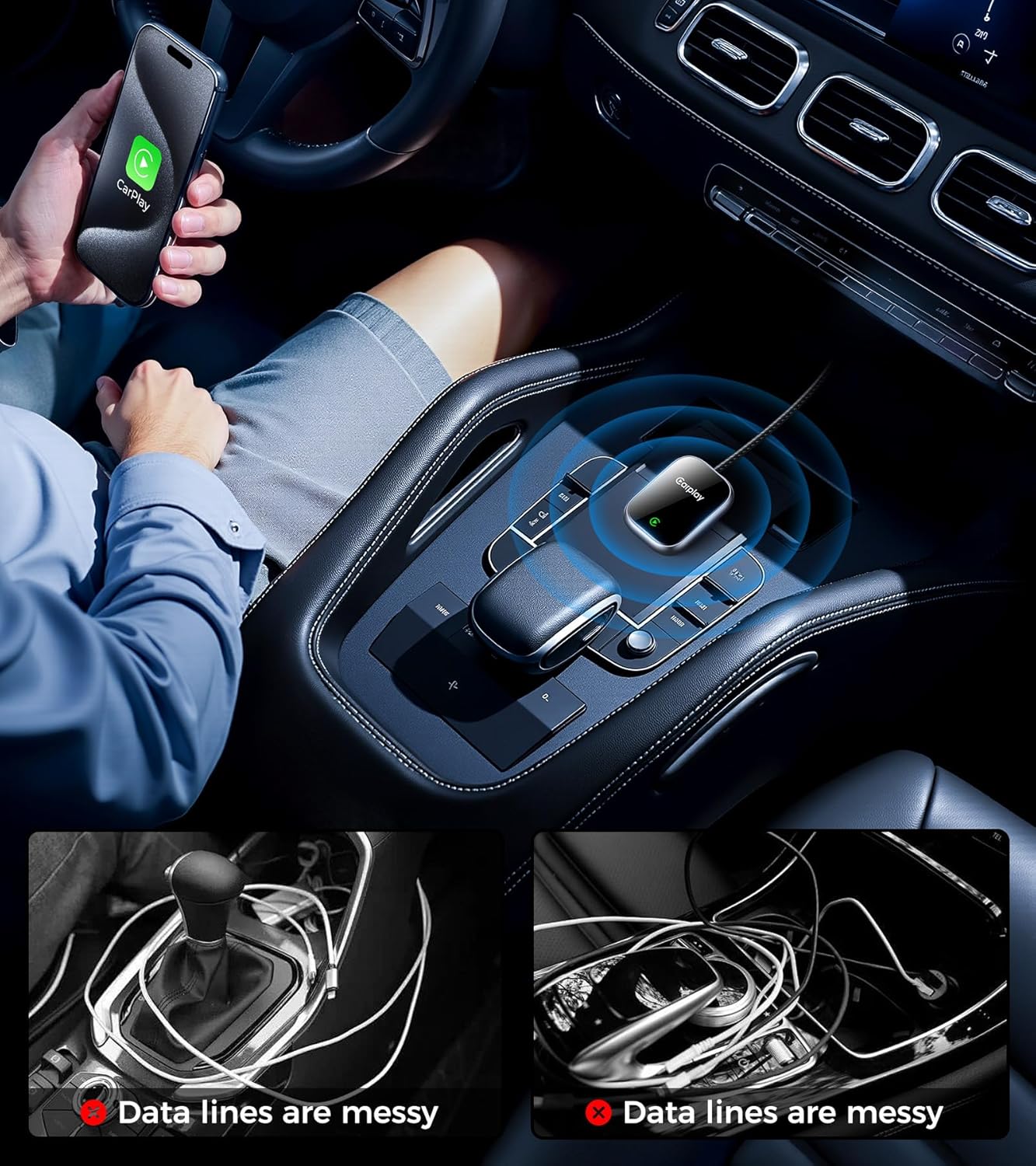 2025 Upgraded Wireless CarPlay Adapter for Apple iPhone, Converts Wired to Wireless Car Play Adapter, Auto Connect, Mini Size, Compatible with Cars from 2016 & iOS 10+ - Image 7