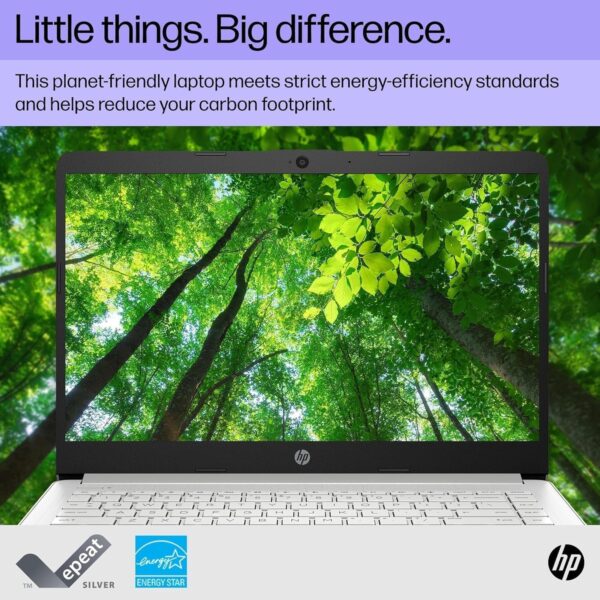 HP 14 Inch Laptop Student Business, Intel Dual-Core N4120, 8 GB RAM, 384 GB Storage(128GB eMMC+256GB MSD), Webcam, HDMI, WiFi, 1-Year Office 365 & Windows 11 Pro, w/Accessories - Image 3